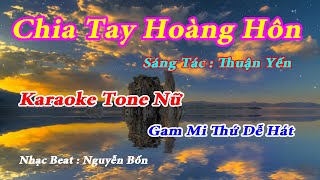 Karaoke Chia Tay Hoàng Hôn Tone Nữ [upl. by Acinoda]