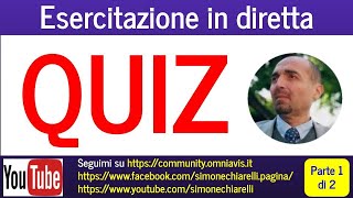 Quiz in diretta  amministrativo e contabilità  livello medio parte 1 di 2 2392023 [upl. by Georgianna]