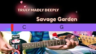 Truly Madly Deeply Savage Garden guitar cover song [upl. by Aynnek]