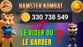 Hamster Kombat  Fautil conserver ou vider votre solde principal  Fais ceci urgemment [upl. by Cirdek]