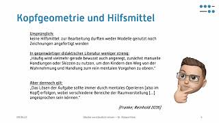 Mathematik verständlich lehren  Kopfgeometrie in der Grundschule [upl. by Dorison]