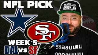 Cowboys vs 49ers Week 5 NFL Picks  Kyle Kirms Predictions  The Sauce Network [upl. by Yrbua]