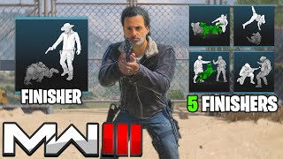 MW3  Rick Grimes Battlepass 5 Finishers Voice Lines [upl. by Inva962]