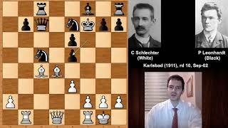 Carl Schlechter vs Paul Leonhardt  Karlsbad 1911 [upl. by Chapman]