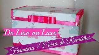 DO LIXO AO LUXO  FARMÁCIA COM CAIXA DE PAPELÃO  Carla Oliveira [upl. by Akenit127]