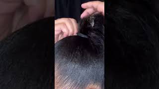 EASY HAIRSTYLE USING CLIPINS 🫶🏽 hairextensions clipins perm relaxer [upl. by Simon105]