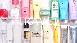 Travel Skincare Bag  Packing My Skin Hair Body amp Nail Routines For A Month Away [upl. by Judas94]