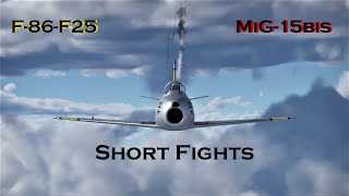 F86 F25 vs MiG15bis  War Thunder Short Fights [upl. by Steffin]