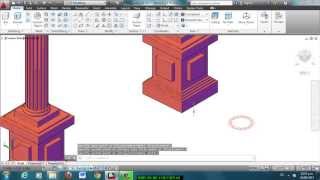 DIBUJO DE UNA COLUMNA EN AUTOCAD 3D [upl. by Acinoda]