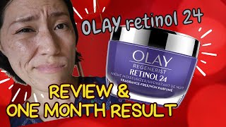 OLAY RETINOL 24 Review amp One month result 【BEFORE amp AFTER】 [upl. by Ynnej856]