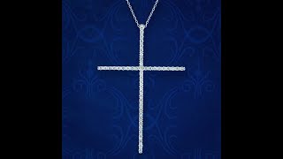 Art Deco Diamond Cross Pendant Necklace 18ct Gold [upl. by Biddle303]