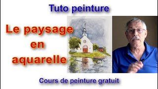 Tuto peinture Le paysage en aquarelle  aquarelle débutant [upl. by Valentina695]