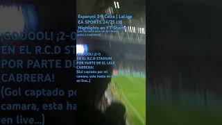 ¡Y llegó el 20 del Espanyol  LaLiga EA SPORTS 2425 J15 Highlights en YT Shorts EspanyolCelta [upl. by Notselrahc]