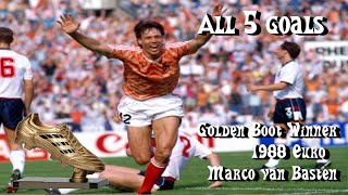 Marco Van Basten Golden Boot Winner at the Euro 88 [upl. by Yseult]