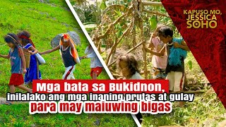 Mga bata naglalako ng mga inaning prutas at gulay para may mauwing bigas  Kapuso Mo Jessica Soho [upl. by Gemperle324]