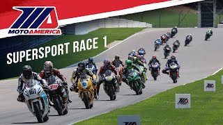 Supersport Race 1 at Alabama 2024  FULL RACE  MotoAmerica [upl. by Nwahsir]