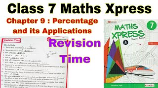 Class 7 Maths Xpress Chapter 9 Revision Time  Revision Time  Maths Xpress  Class 7  Percentages [upl. by Frangos]