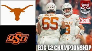 Big 12 Championship Game Oklahoma State Cowboys vs Texas Longhorns  Full Game Highlights [upl. by Horter]