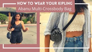 HOW TO WEAR YOUR KIPLING CROSSBODY BAG Abanu Multi Convertible  Jeri Drizzle [upl. by Notserk]