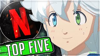 Top 5 Anime Only On Netflix [upl. by Hgielak429]