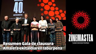 Gala de clausura y entrega de premios  Resumen  ZINEMASTEA [upl. by Esau]