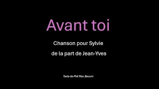 Avant toi Sylvie [upl. by Omor]