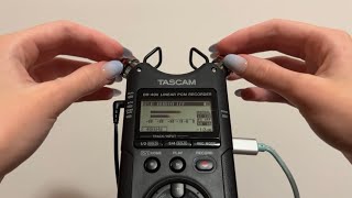 ASMR Gentle Tapping and Scratching on Tascam Mic with Nails 30 min [upl. by Attennaej558]