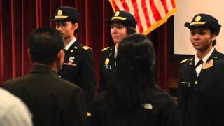 Salute 3 MTSU ROTC cadets sing Army Song as officers [upl. by Nimrac]