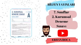 BİLFEN YAYINLARI 7 SINIFLAR KURUMSAL 2 DENEME SINAVI [upl. by Urbain]