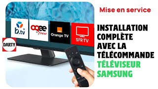 Mise en service dun téléviseur Samsung en utilisant la télécommande [upl. by Inessa]