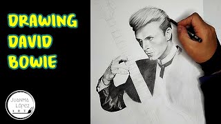 DIBUJANDO A DAVID BOWIE  DRAWING DAVID BOWIE [upl. by Ahsimal]