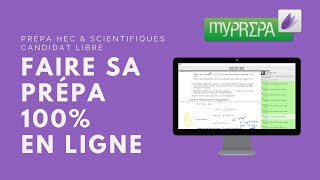 Faire sa prépa 100 en ligne  Candidat libre  MyPrepa [upl. by Noland]