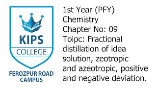 Fractional distillation of idea solution zeotropic and azeotropic  Positive and Negative Deviation [upl. by Rodney]