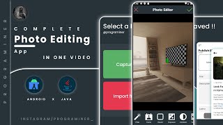 Android Photo Editing App in one Video  Programiner [upl. by Meek]