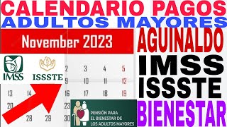 🗓️Calendario PAGO NOVIEMBRE Y DICIEMBRE 2023 Pensionados y Jubilados hoy aquí fechas [upl. by Begga]