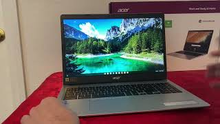 TOUCH DISPLAY ACER CHROMEBOOK 315 REVIEW AND SETTING UP GUIDE [upl. by Storm]