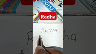 How to write name quotRadhaquot without holding hand [upl. by Adkins630]