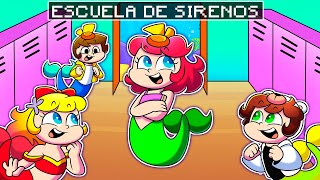 Vamos a la ESCUELA de SIRENOS 😍🧜🏻‍♂️ en Minecraft [upl. by Siderf]