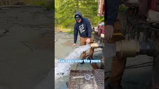 Crazy Flowing Artesian Water Well waterwelldrilling water artesian driller construction [upl. by Ahseat]