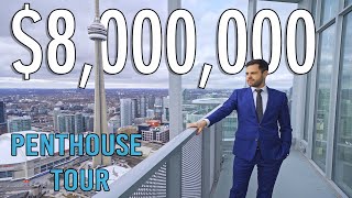 Touring inside an 8 Million Toronto Penthouse with INSANE views [upl. by Nnailuj]