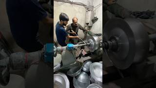 stainless steel large bowl making process with handmade skills shorts handmade utensils [upl. by Afihtan]