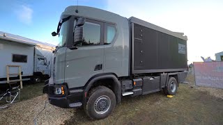 ECHTES STEALTH WOHNMOBIL Scania R370 XT Zirbenbox komplett aus Zirbenholz gebaut Bad Kissingen [upl. by Earazed]