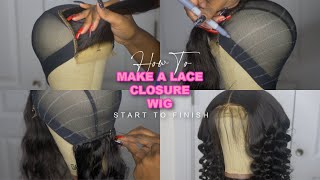 How To Make A Lace Closure Wig For BEGINNERS  VERY DETAILED  Ishowbeauty [upl. by Aenahs]