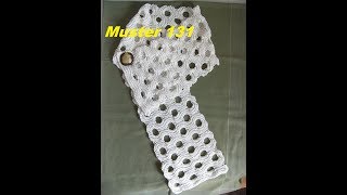 Schal mit LOCH Muster131Stola Stricken Tutorial Handarbeit [upl. by Andrey492]