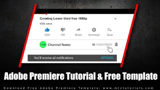 Youtube Subscribe Button and Bell Icon Intro  Green Screen Video  Premiere Project  Tutorial [upl. by Errol302]