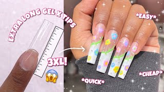 FINALLY 😍 3XL GEL X NAILS  EASY  DETAILED NAIL PREP  SPRING GARDEN NAIL ART [upl. by Sedlik440]