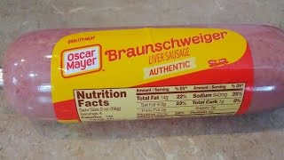 Oscar Mayer Braunschweiger Liver Sausage🥪 [upl. by Natanoy]