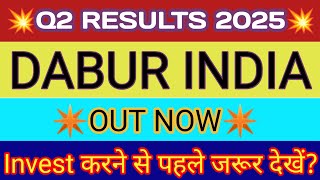 Dabur Q2 Results 2025 🔴 Dabur Result Today 🔴 Dabur India Results 🔴 Dabur Share Latest News [upl. by Con]