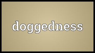 Doggedness Meaning [upl. by Frame14]