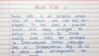 Short Paragraph on a Book Fair in 100 Words  Short Essay [upl. by Asaeret]